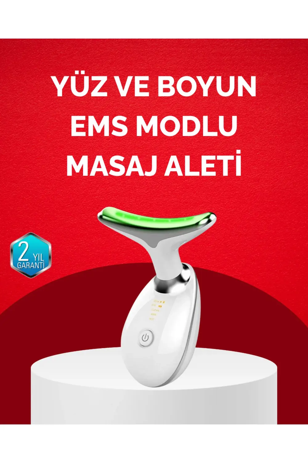 USB Şarjlı LED Işık Terapili Yüz Boyun Bakım Cihazı