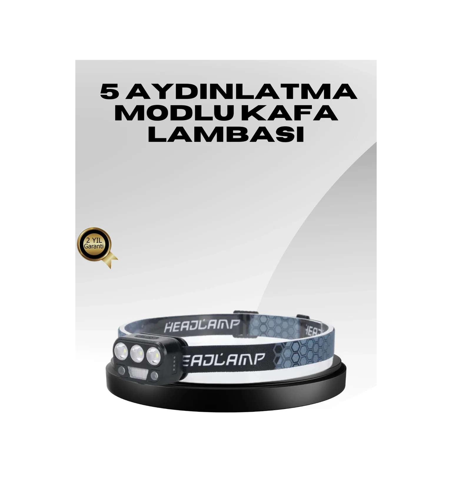 Usb Şarjlı Led Kafa Lambası 300 Lümen Güç Göstergeli Diğer