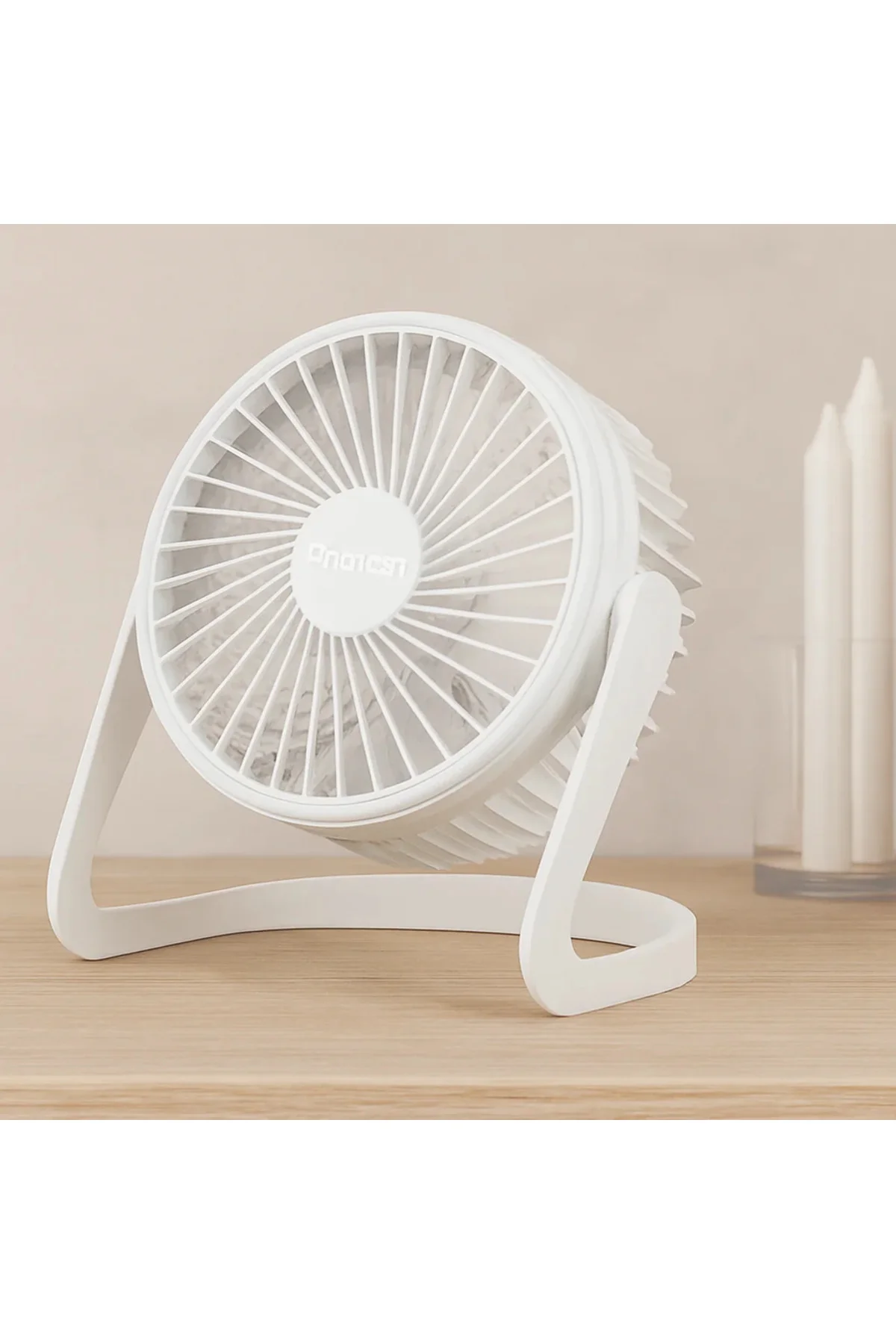 USB Şarjlı Masaüstü Fan 14.5x14.1 cm PVC Gövde