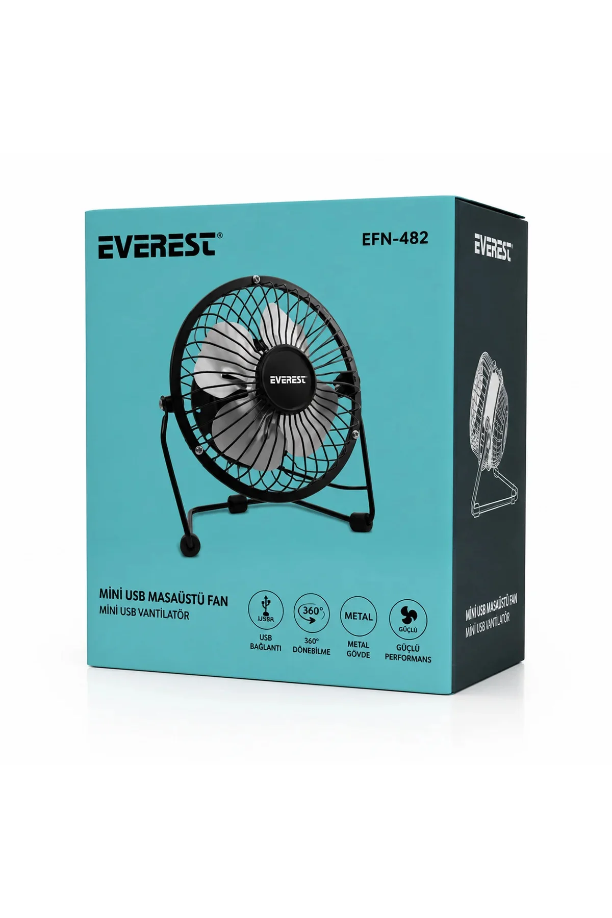 USB Şarjlı Metal Mini Masaüstü Fan 14.5x7.5x15 cm USB Şarjlı Metal Mini Masaüstü Fan 14.5x7.5x15 cm