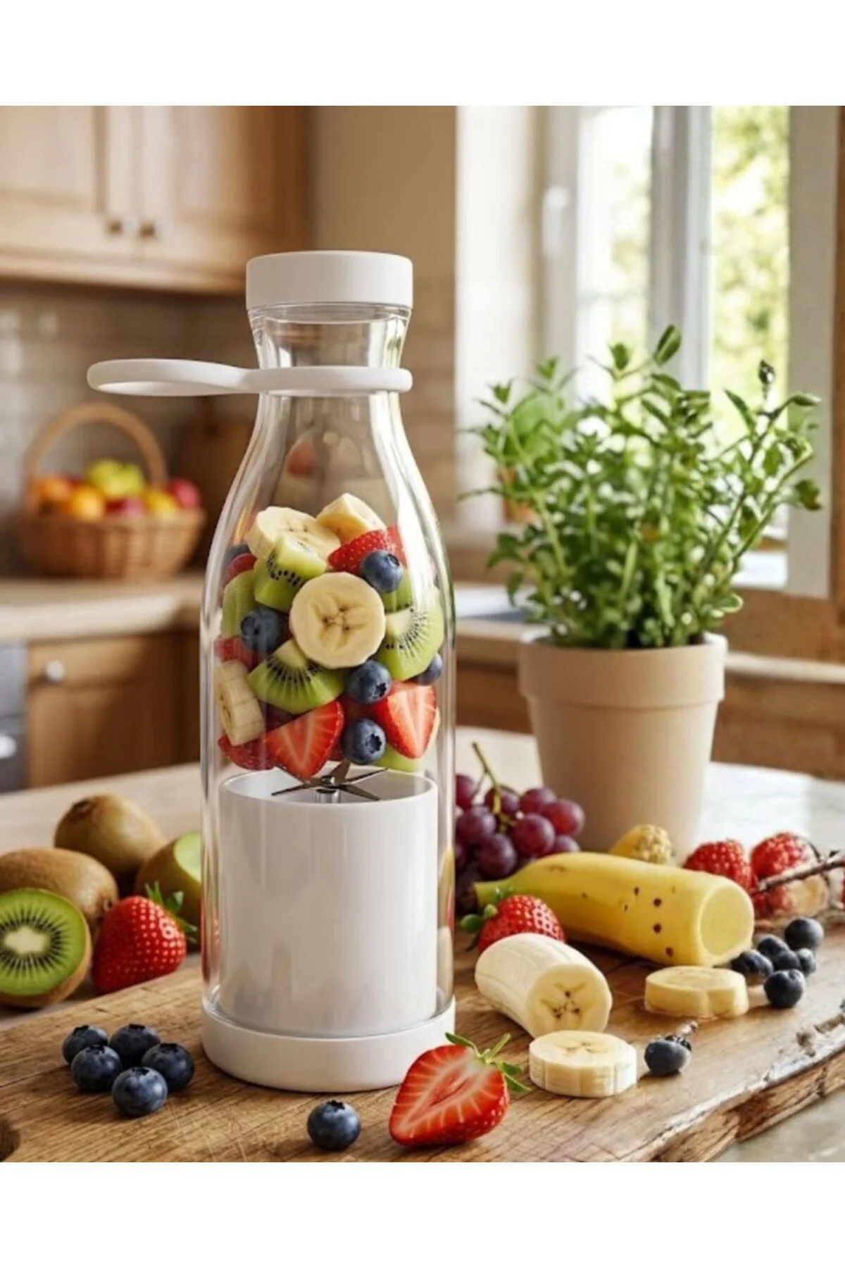 USB Şarjlı Mini Blender Taşınabilir Smoothie Yapıcı 380 ml Pratik