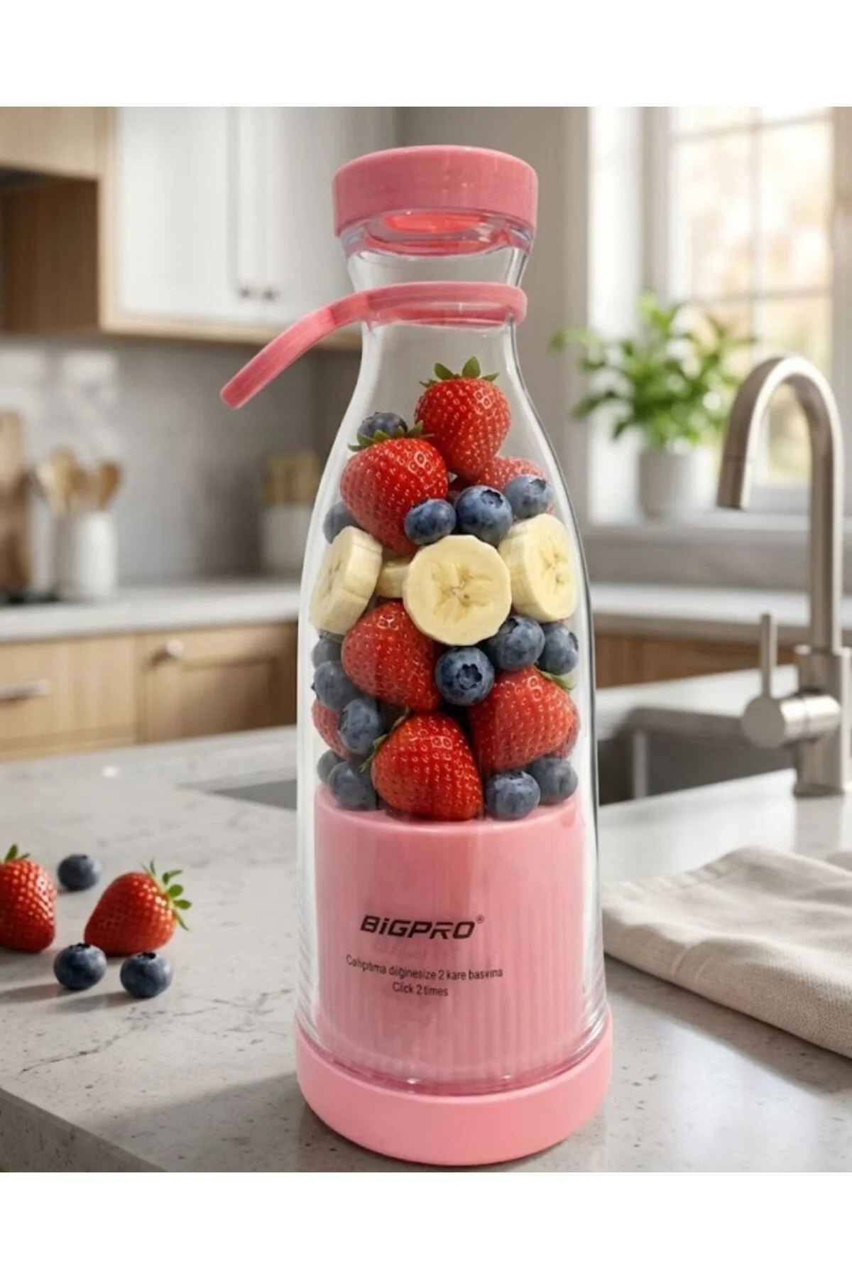 USB Şarjlı Mini Blender Taşınabilir Smoothie Yapıcı Hafif ve Prat