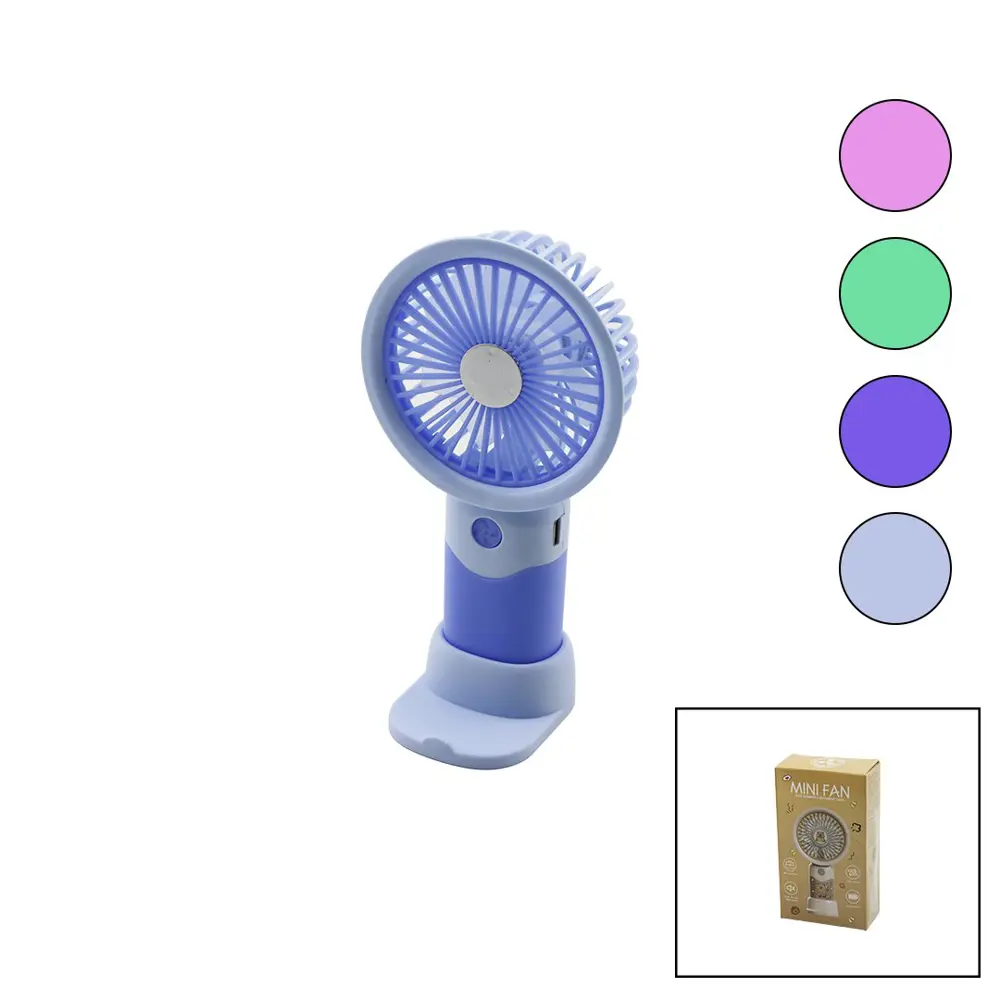 USB ŞARJLI MİNİ EL FANI ÇAP:8.4 - Y:16CM SABİT BAŞLIK 3-KADEME HI