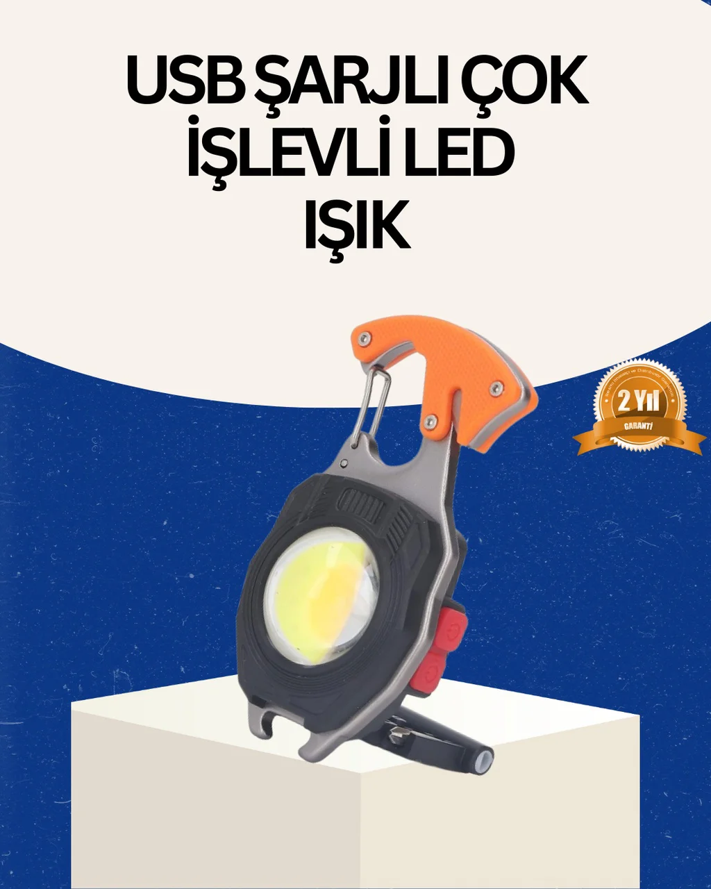 Usb Şarjlı Mini Led Anahtarlık Fener - Lisinya Diğer