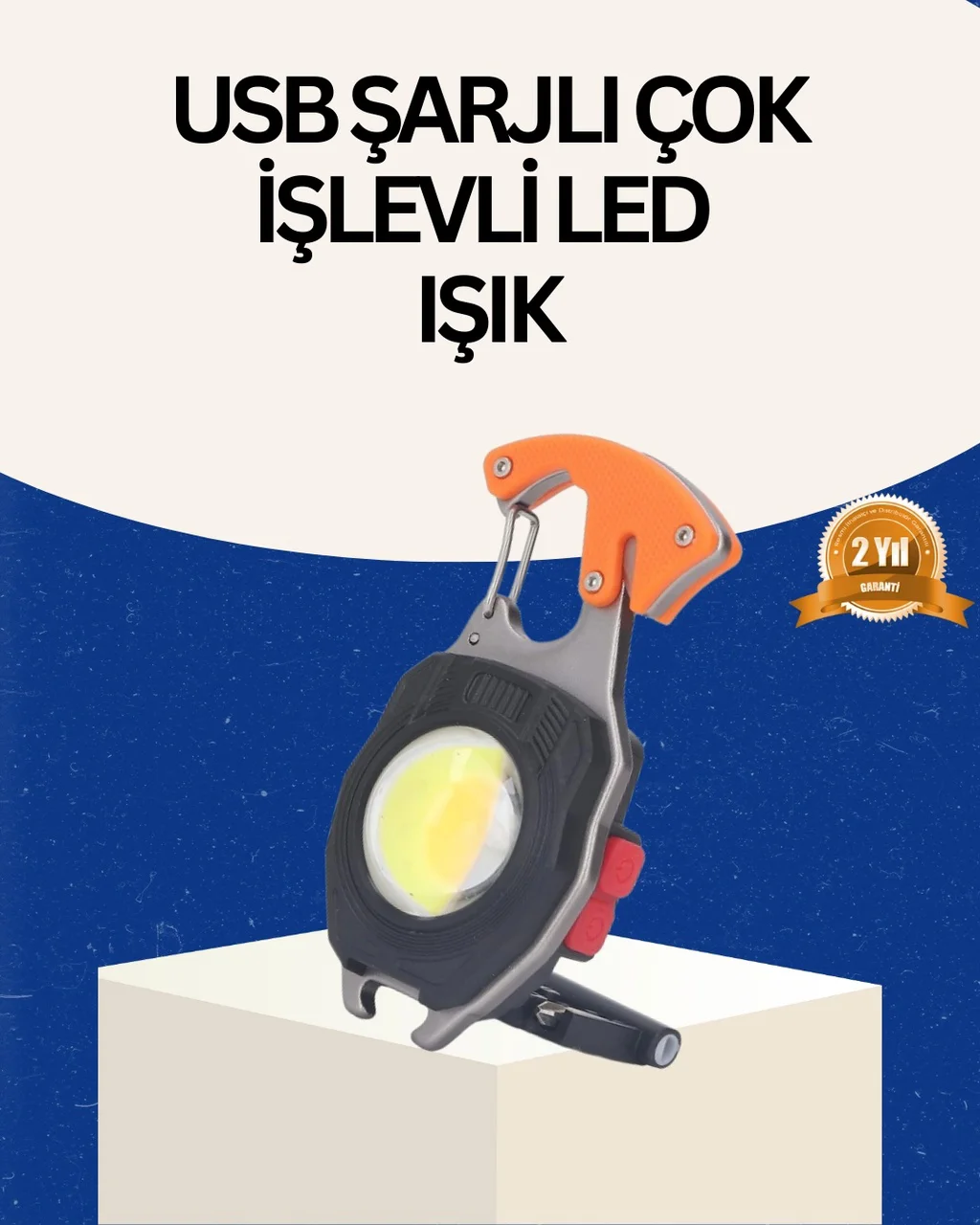 Usb Şarjlı Mini Led Anahtarlık Fener Diğer