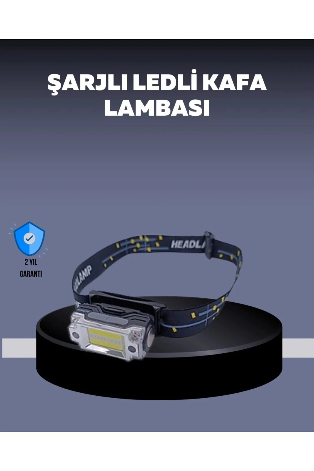 Usb Şarjlı Mini Led Kafa Feneri 50m Odak 150m Geniş Aydınlatm
