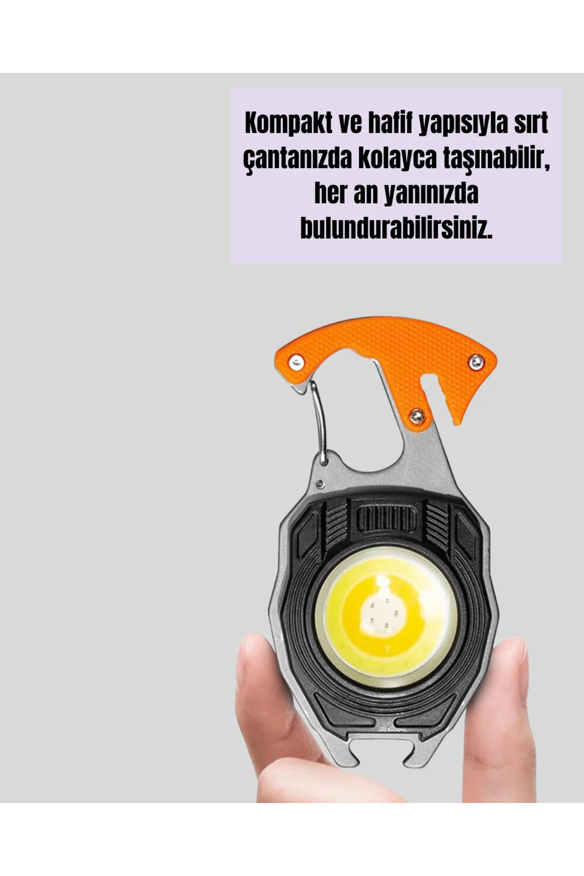 USB Şarjlı Mini LED Anahtarlık Fener