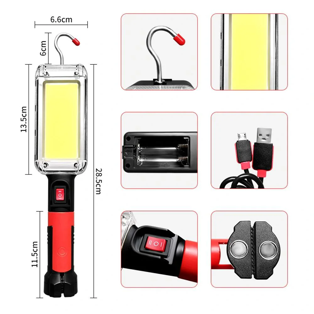 USB Şarjlı Oto Tamirci Çalışma Lambası WT-733 - COB LED, Mıknatıslı, Type-C Şarj Fiyatı, Yorumları ve Özellikleri