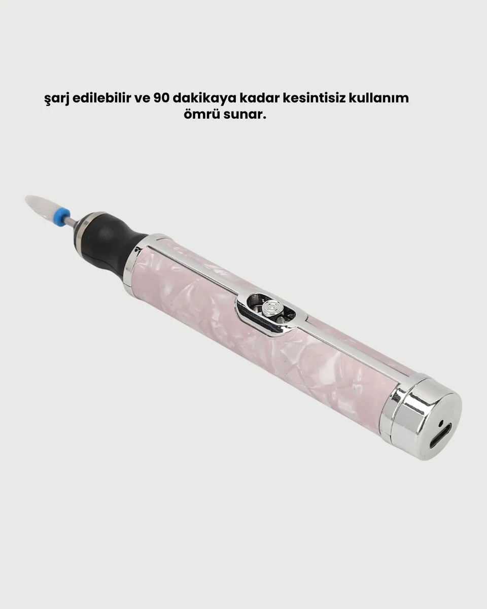 USB Şarjlı Profesyonel 20.000 RPM Elektrikli Oje Sökücü ve Tırnak