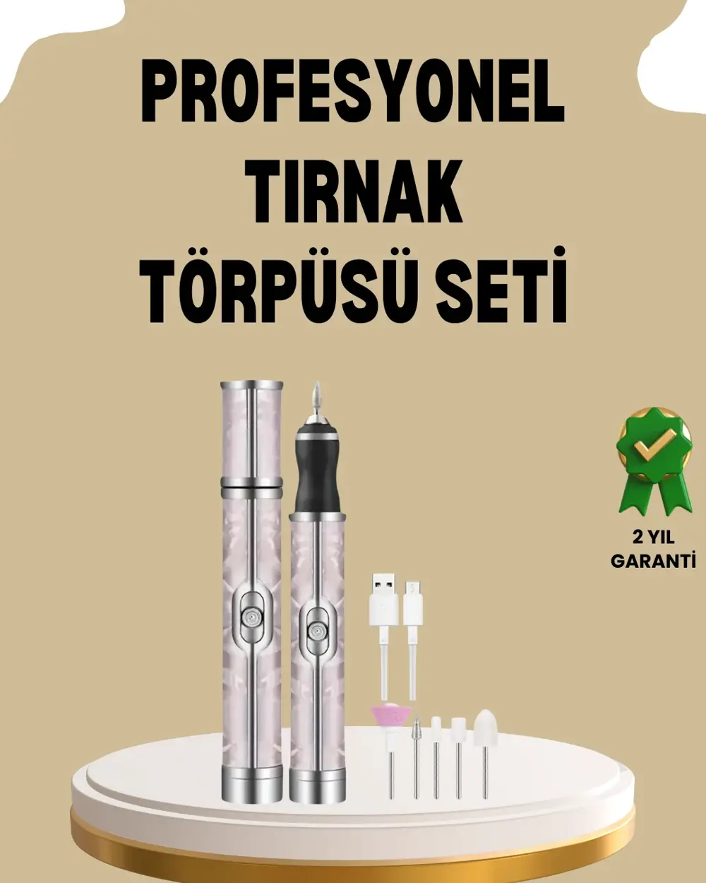 USB Şarjlı Profesyonel 20.000 RPM Elektrikli Oje Sökücü ve Tırnak