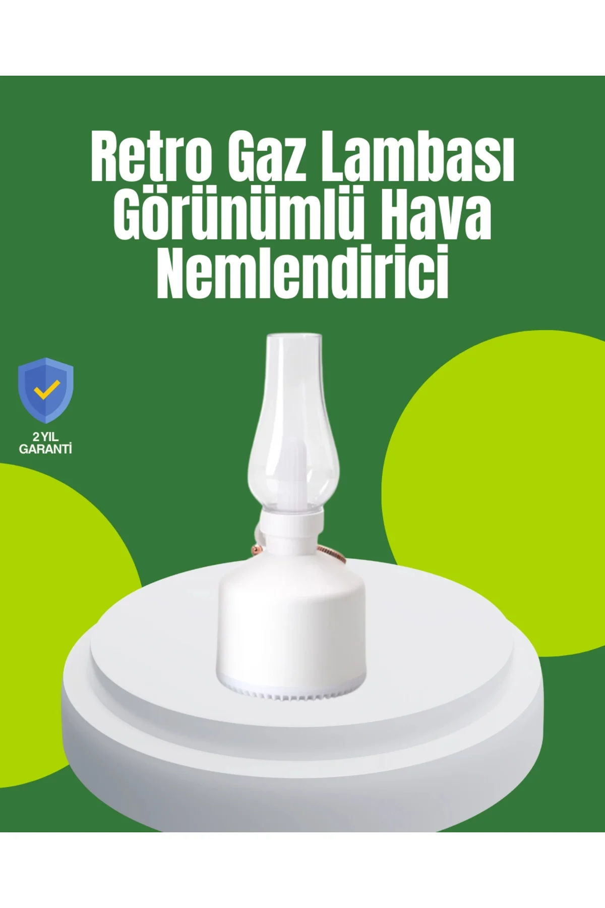 USB Şarjlı Retro Gaz Lambası Hava Nemlendirici Led Atmosfer Işıklı