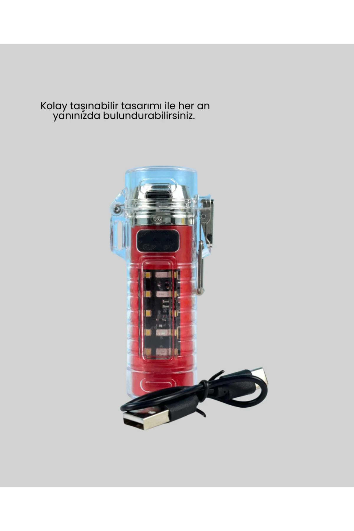 USB Şarjlı Suya Dayanıklı Elektrikli Çakmak - Lisinya