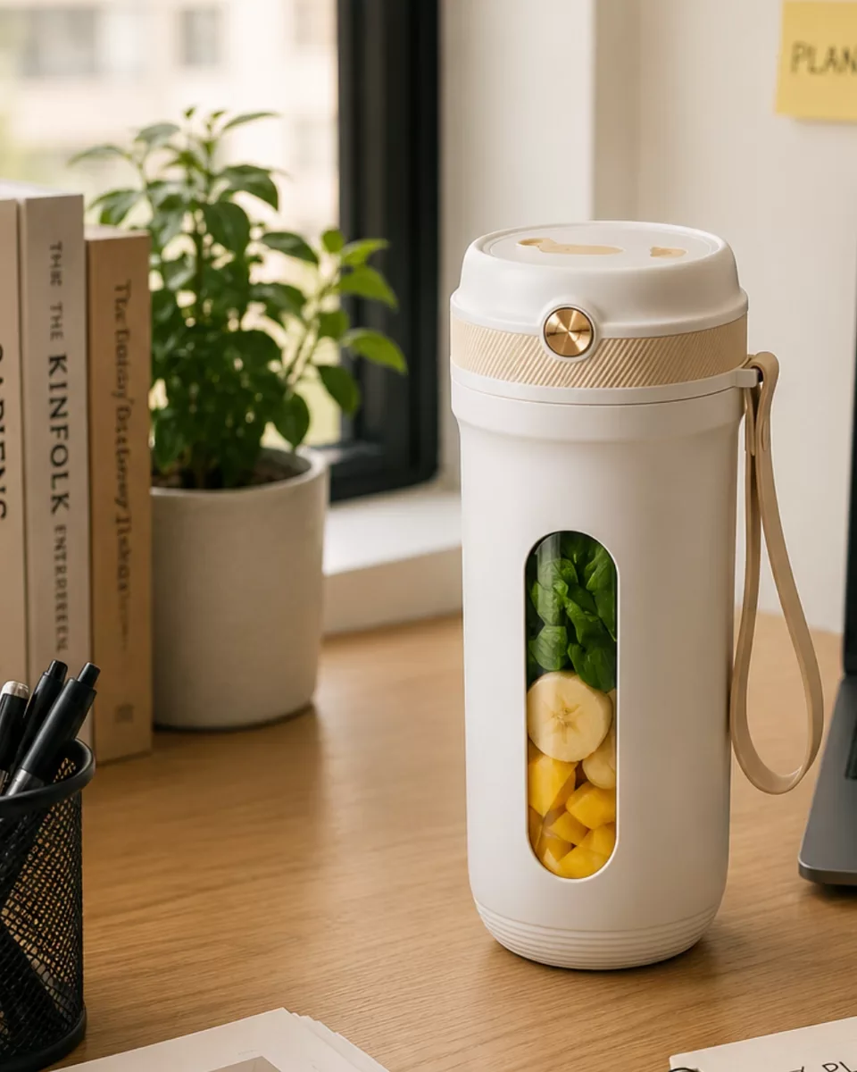USB Şarjlı Taşınabilir Smoothie Blender 350ml - Spor İçecekleri, Meyve Suları ve Protein Shake Hazırlayan Mini Blender