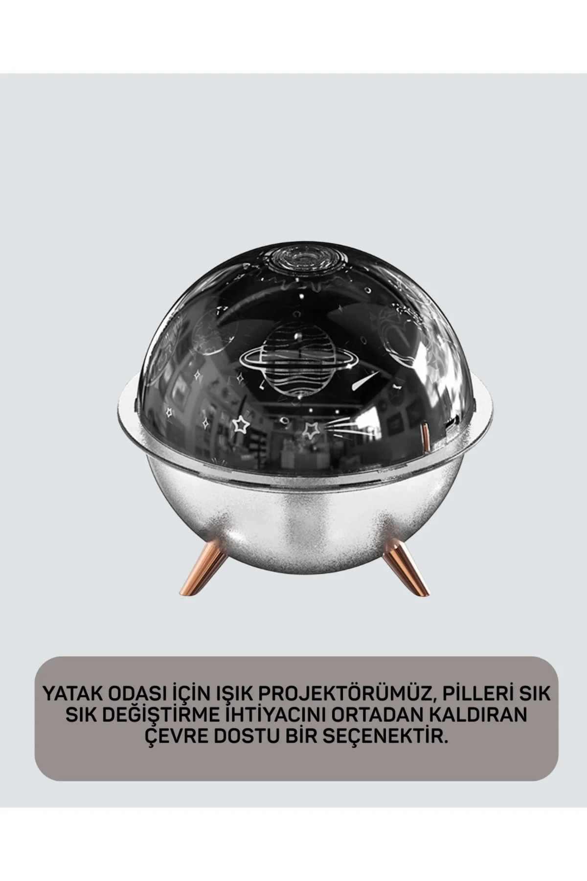USB Şarjlı Uzay Temalı Işık Projektörü Hava Nemlendirici