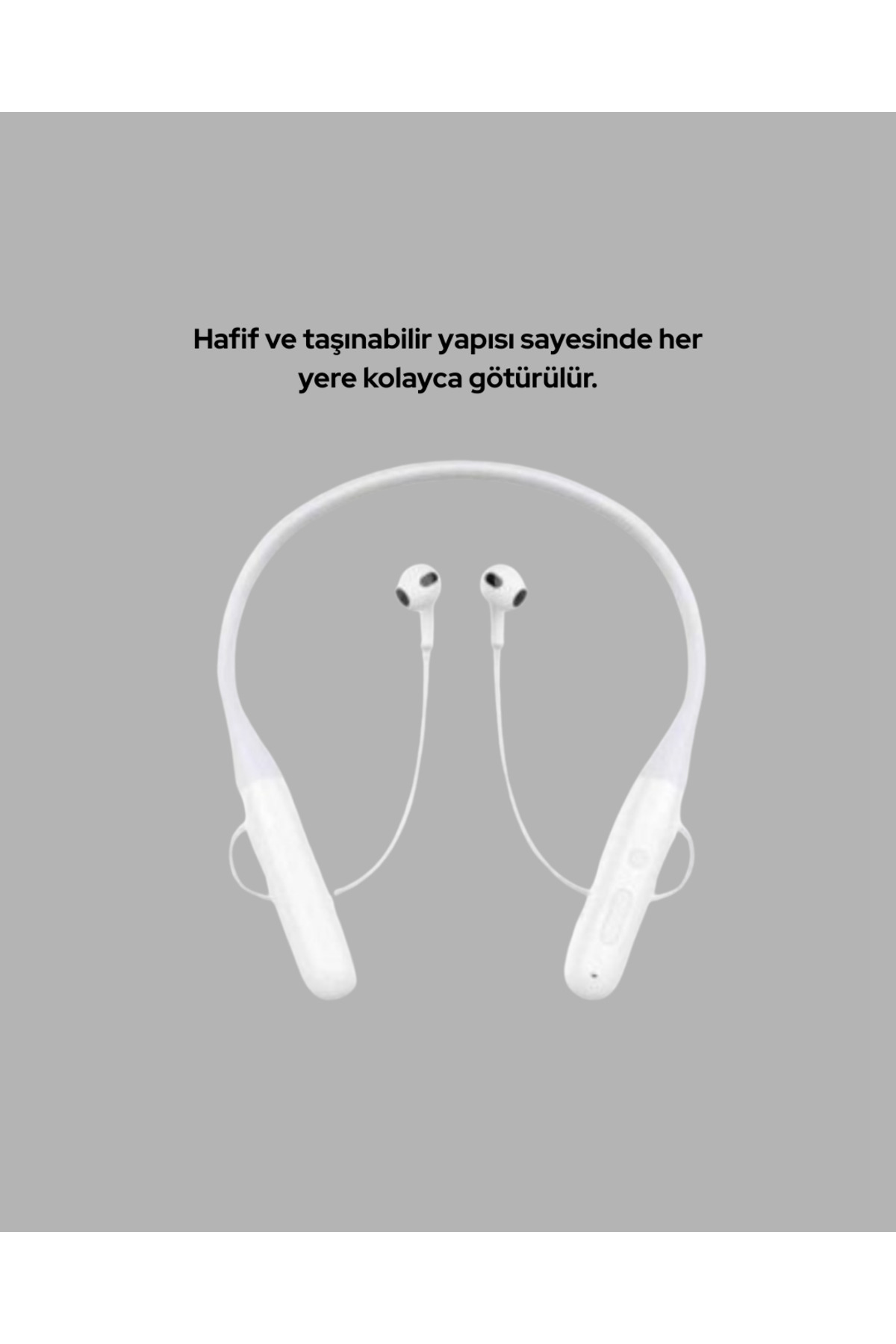 USB Şarjlı Uzun Ömürlü Boyun Askılı Bluetooth Kulaklık -