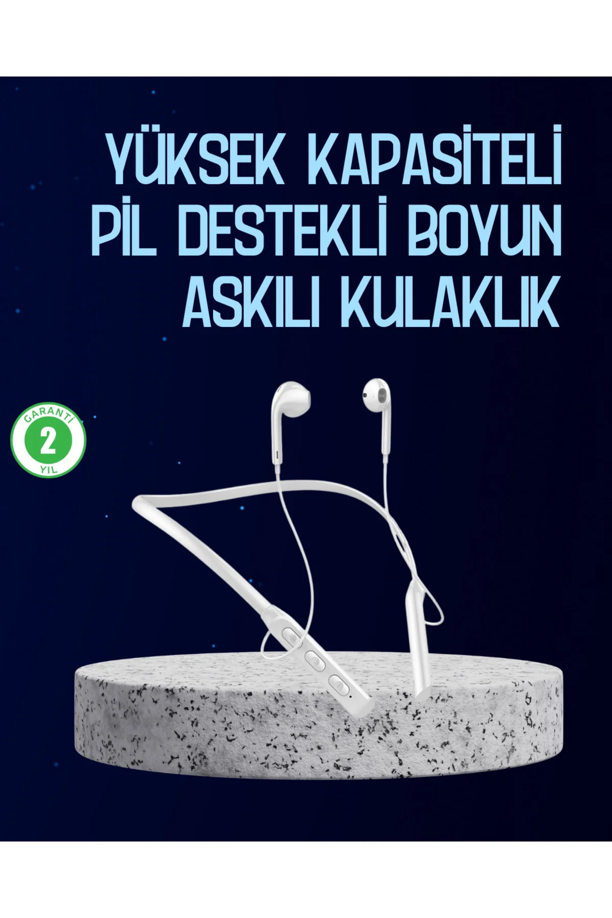 USB Şarjlı Uzun Ömürlü Boyun Askılı Bluetooth Kulaklık