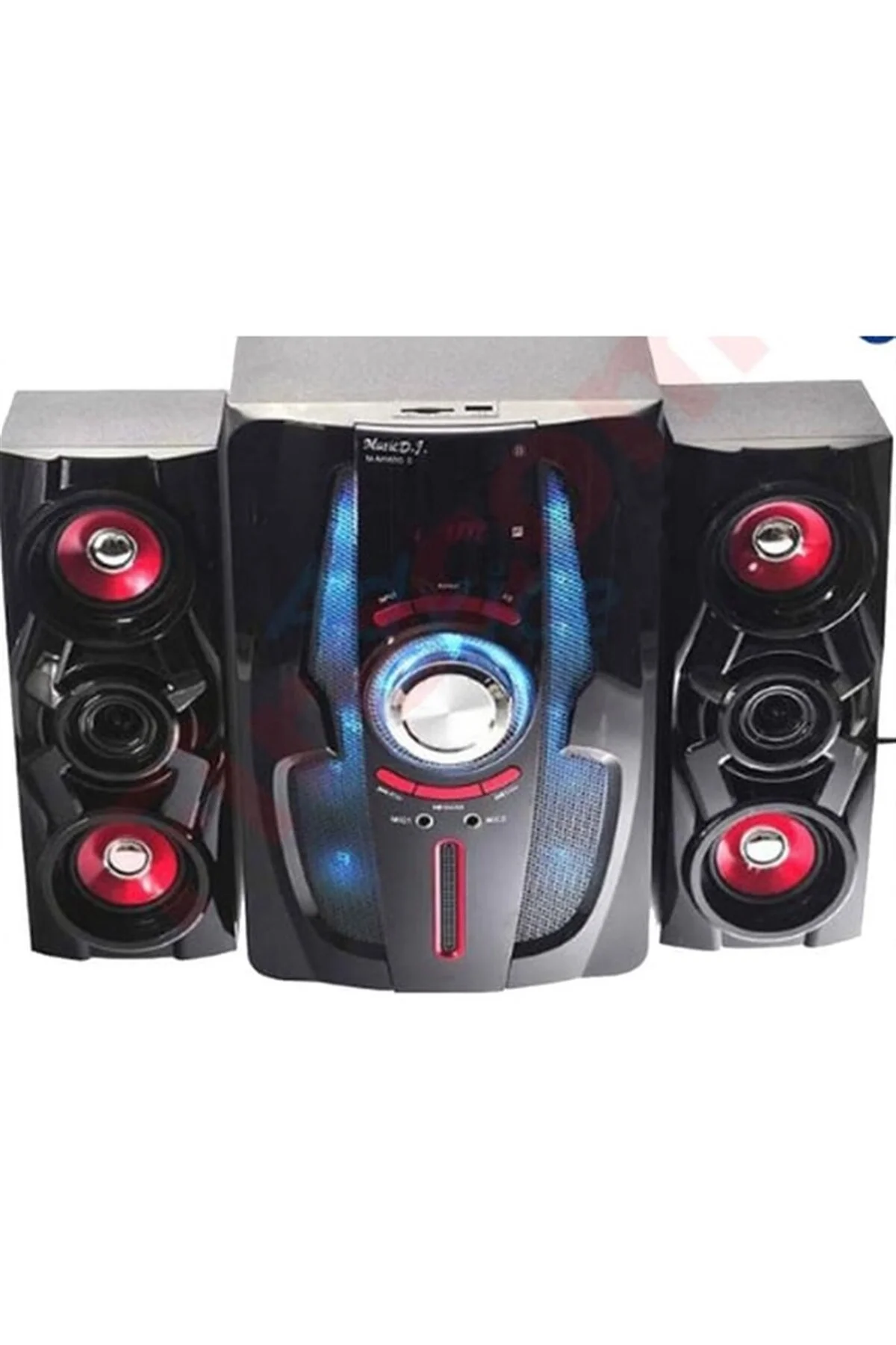USB SD kart destekli Bluetooth 2+1 bilgisayar hoparlörü siyah 2 yıl garantili - Elektronik