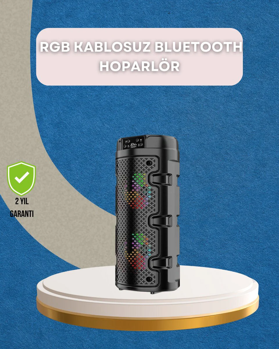USB SD Kart ve AUX Girişli Taşınabilir Hoparlör - Bluetooth 5.0 ile Kesintisiz Ses