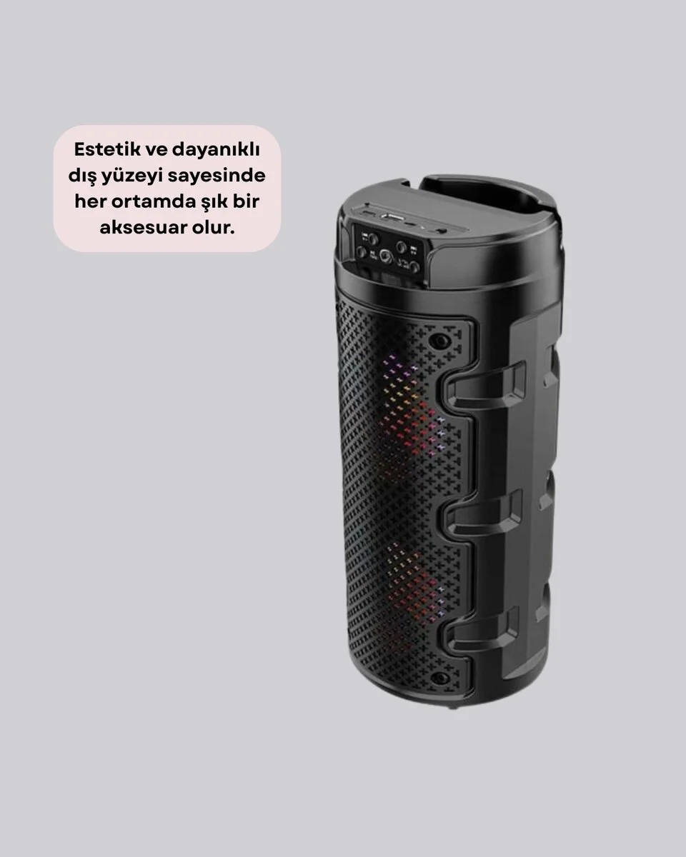 USB SD Kart ve AUX Girişli Taşınabilir Hoparlör - Bluetooth 5.0 ile Kesintisiz Ses