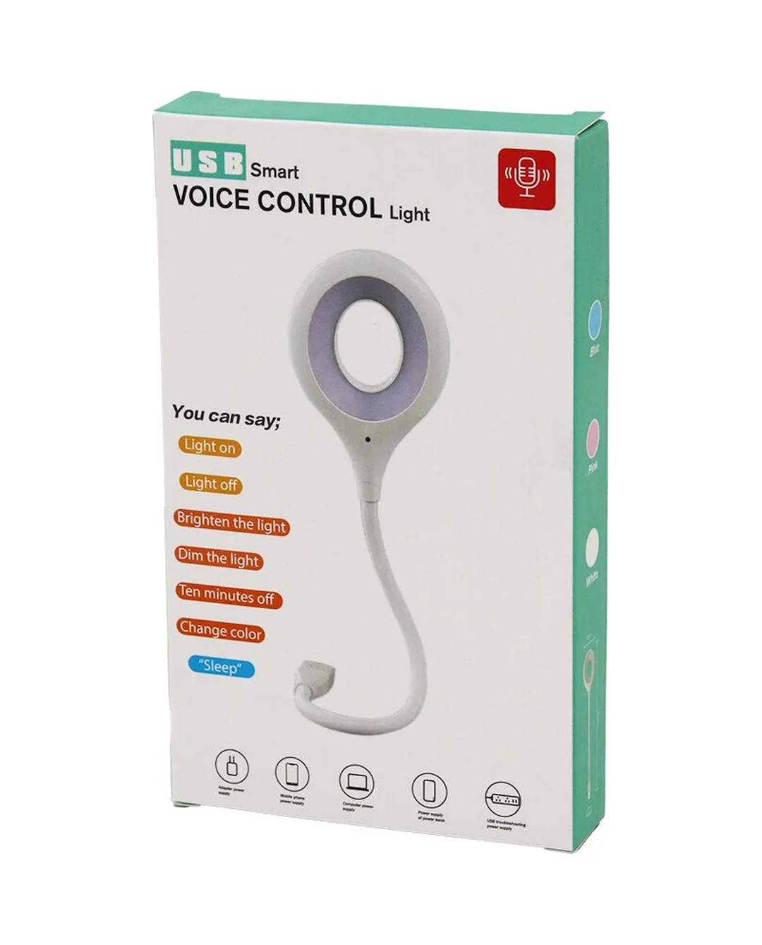Usb Smart Voıce Control Light Sesli Işık Ayarlı Mini Yuvarlak Usb