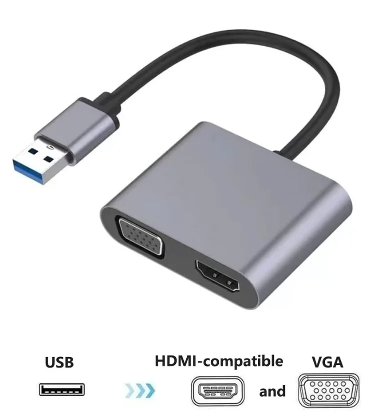 Usb To Hdmi+Vga 1080 P Hd09 ZR650