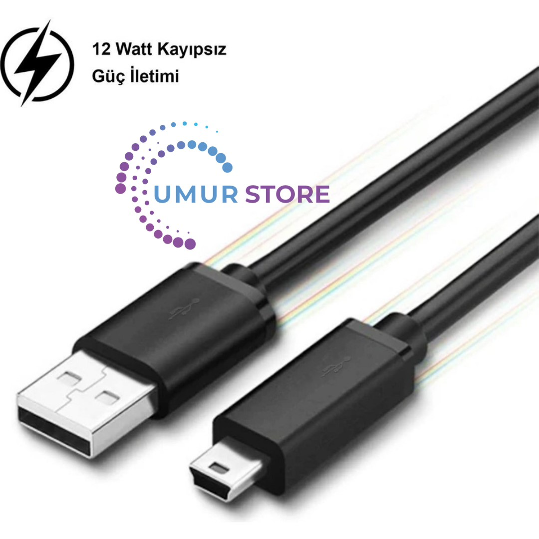 USB to Mini Uyumlu Data ve Şarj Kablosu