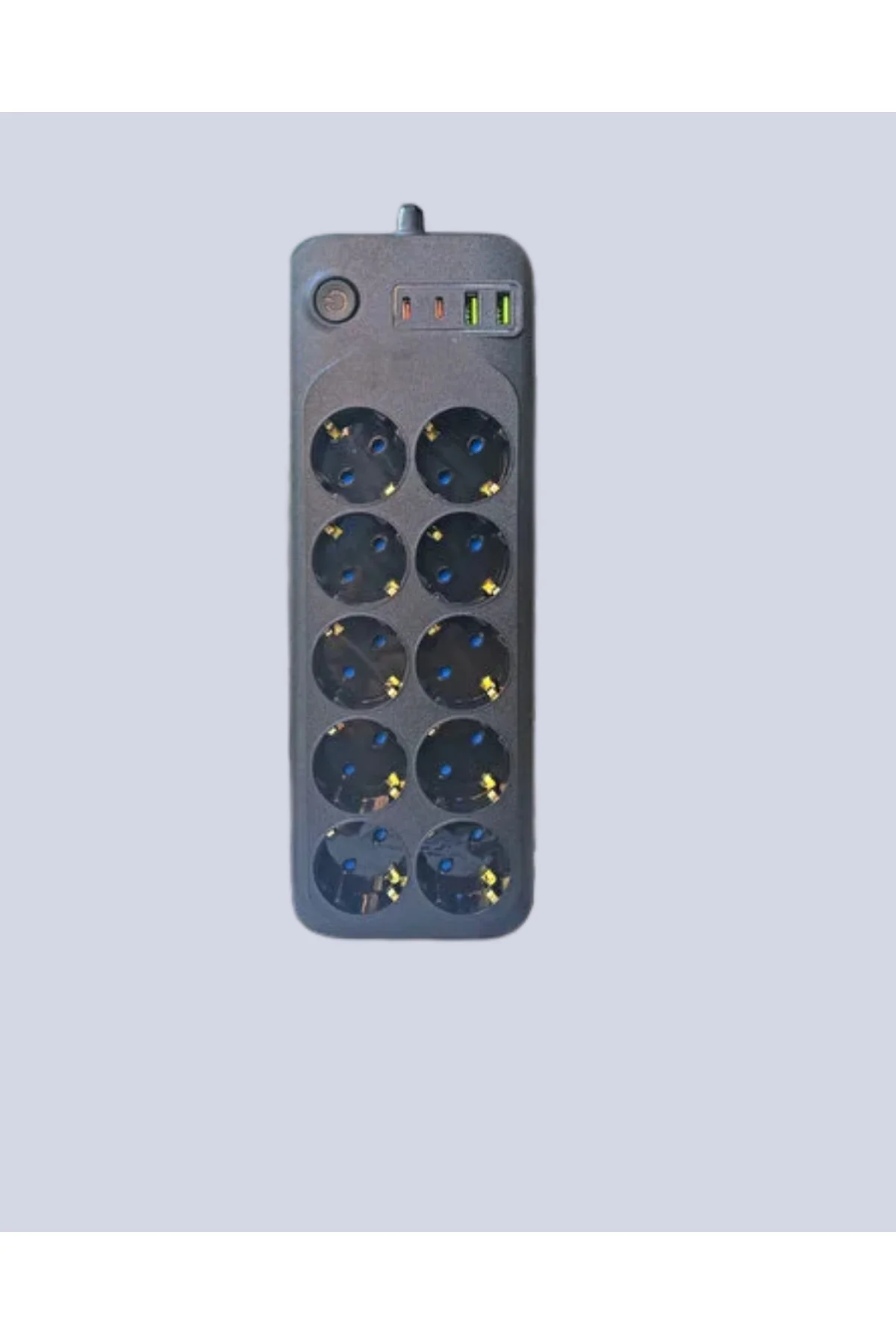 USB Type-C Destekli 10’lu Grup Priz Termal Korumalı 2m Kablo 2500