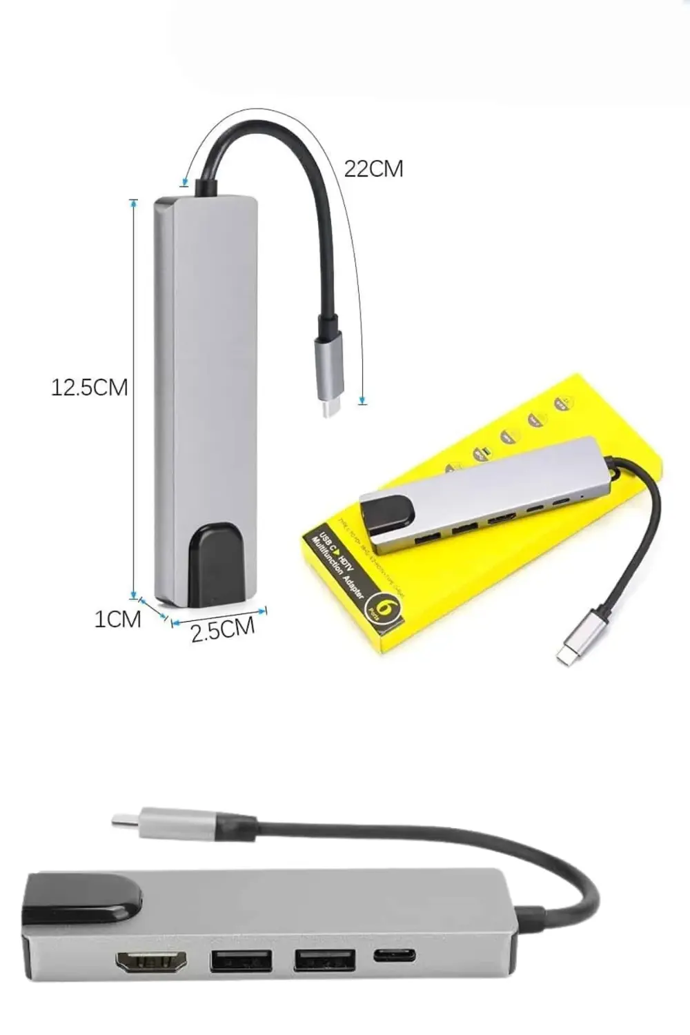 Usb Type-c Hub Dönüştürücü Çevirici Çoklayıcı Macbook Çevirici 8