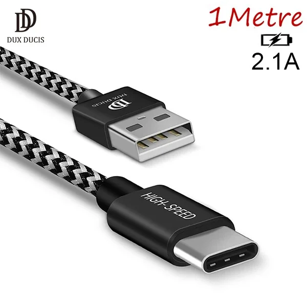 USB Type C Kopmaz Yırtılmaz Kablo 1m Hızlı Şarj 2.1A