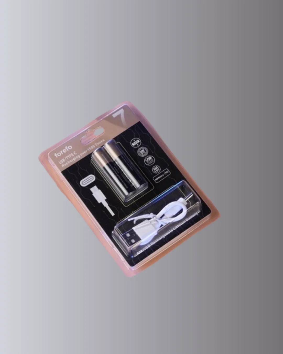 USB Type-C Şarjlı AAA Lityum Pil 1000+ Şarj Döngüsü ile Uzun Ömür