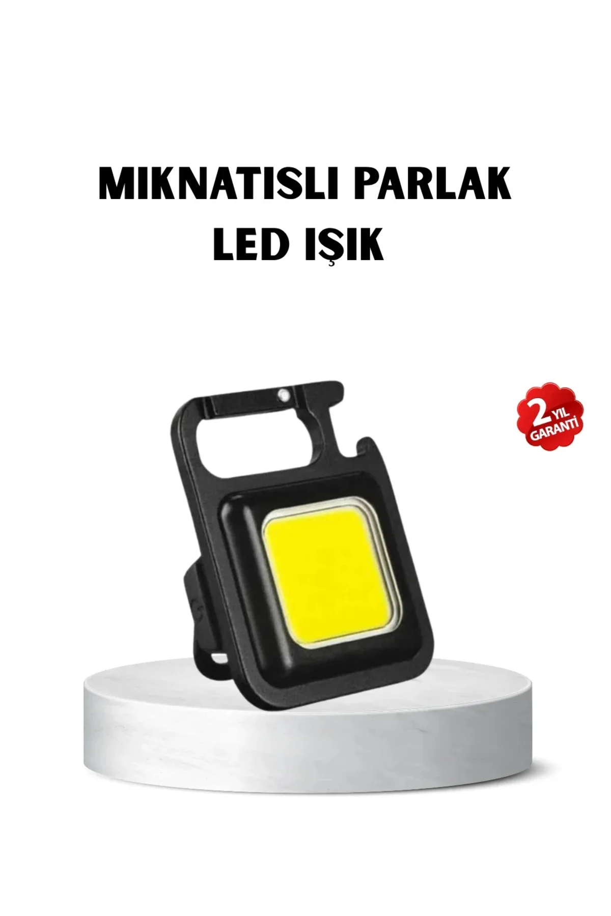 USB Type-C Şarjlı Mini Fener – Manyetik, Katlanabilir ve Şişe Açacaklı Tasarım