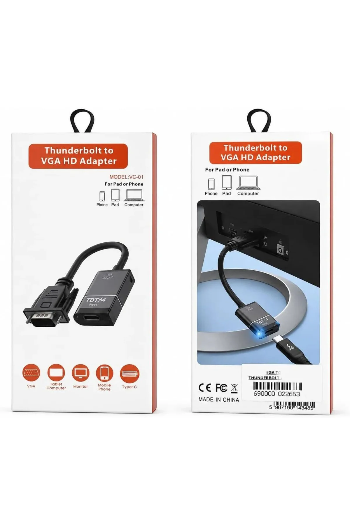 USB Type-C Thunderbolt to VGA Adaptör Görüntü Aktarım Dönüştürücü VC-01 Fiyatı, Yorumları ve Özellikleri