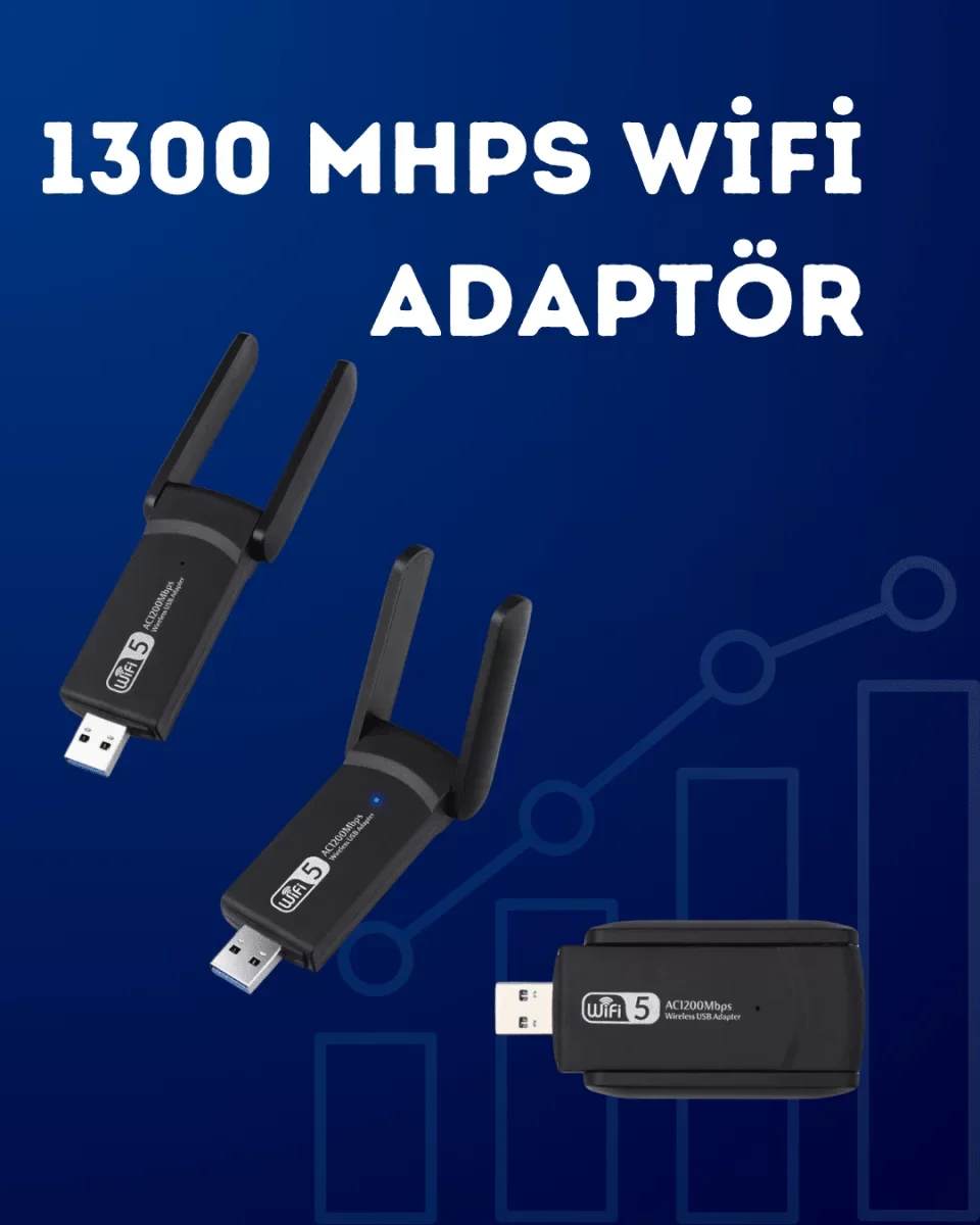 USB WiFi Adaptör – 1200 Mbps Hız - Lisinya