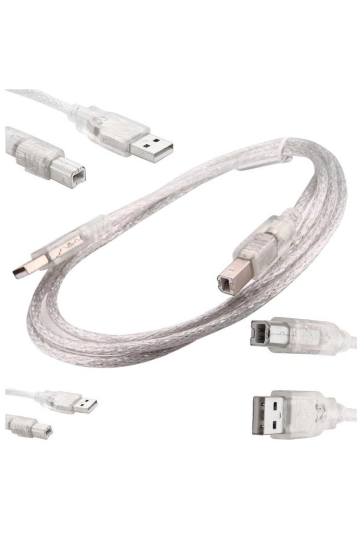 Usb Yazıcı Kablosu 1,5 Metre 2.0v Şeffaf (sl-u2015)