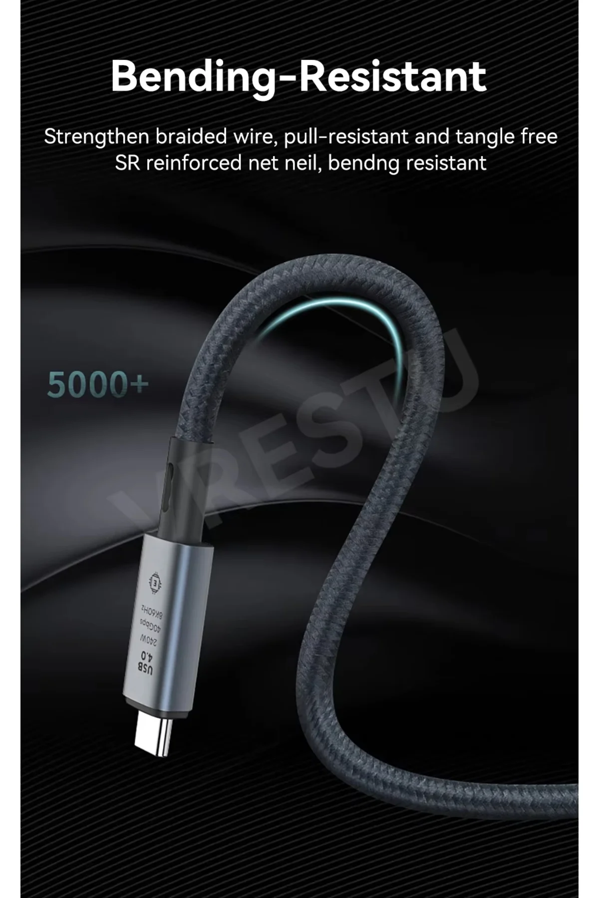 Usb4 Pro – 40gbps 240w 1.5 Metre Hızlı Şarj Ve Data Kablosu Zr851