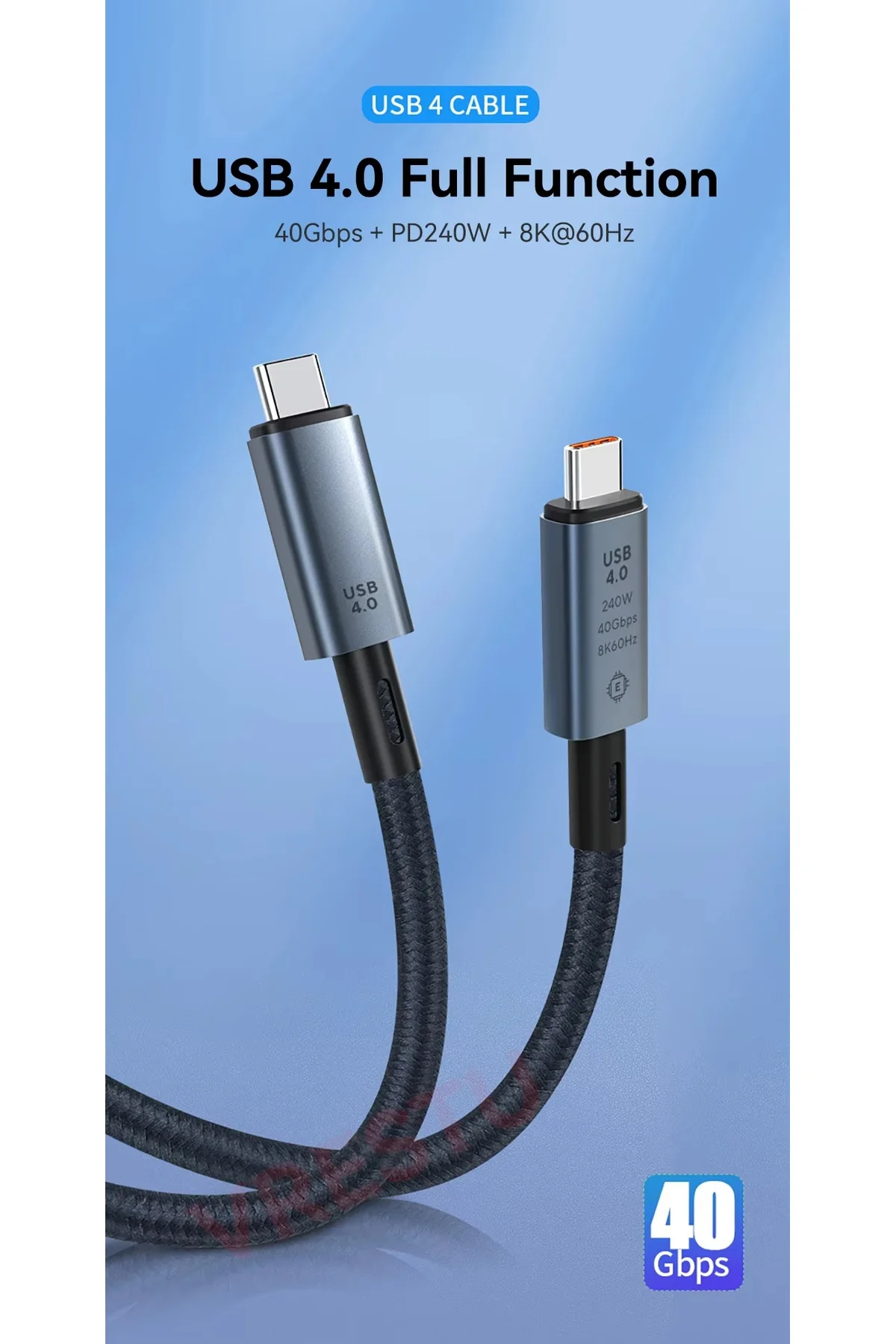 Usb4 Pro – 40gbps 240w 1.5 Metre Hızlı Şarj Ve Data Kablosu Zr851