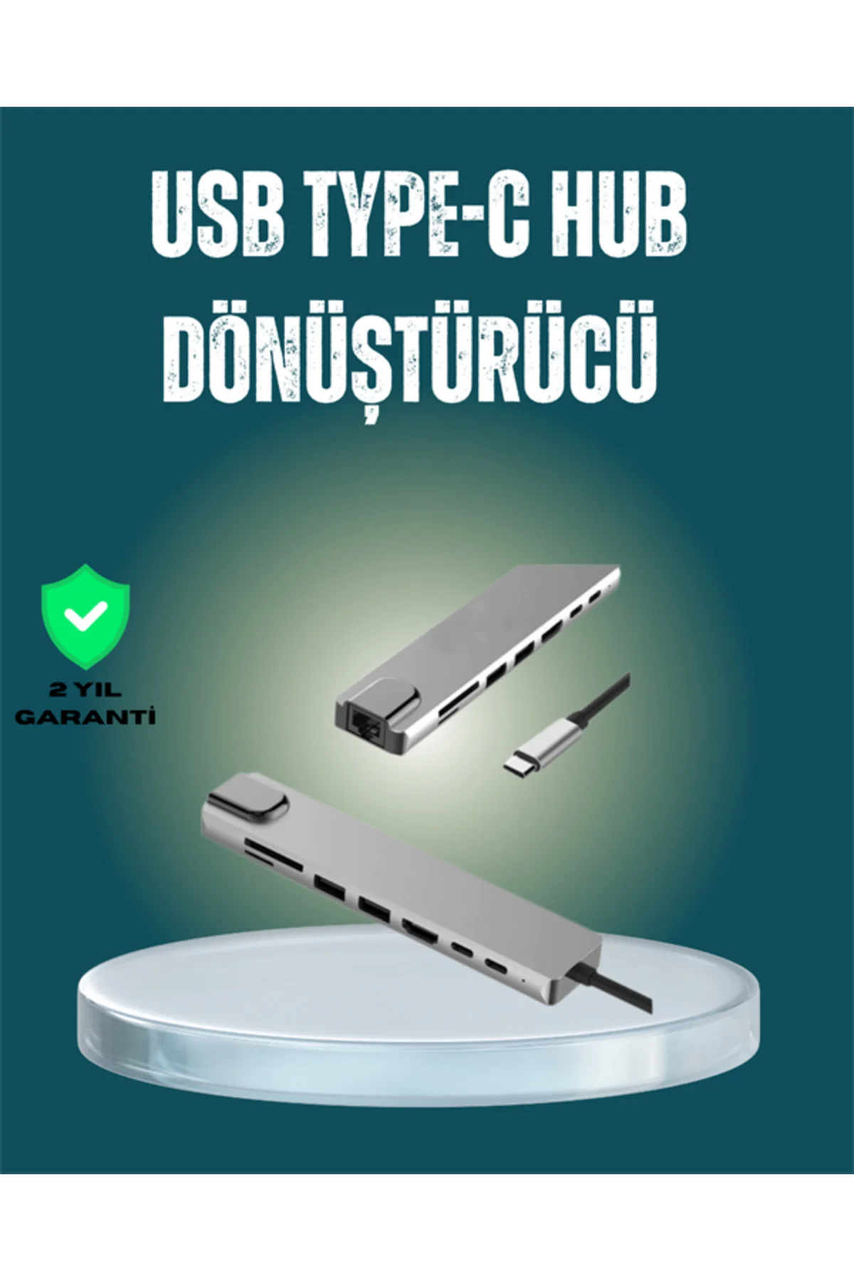USB‑C Çoklu Bağlantı Merkezi – 5 Gbps, 100‑240 V, Sağlam Eloksal 