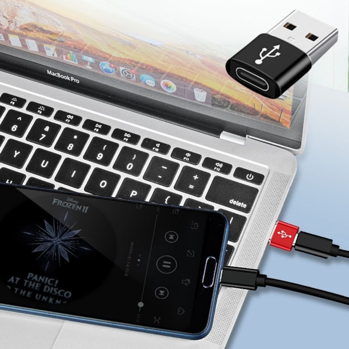 USB'den TYPE-C 'ye Dönüştürücü Adaptör Veri Aktarımı Sağlayıcı Şa