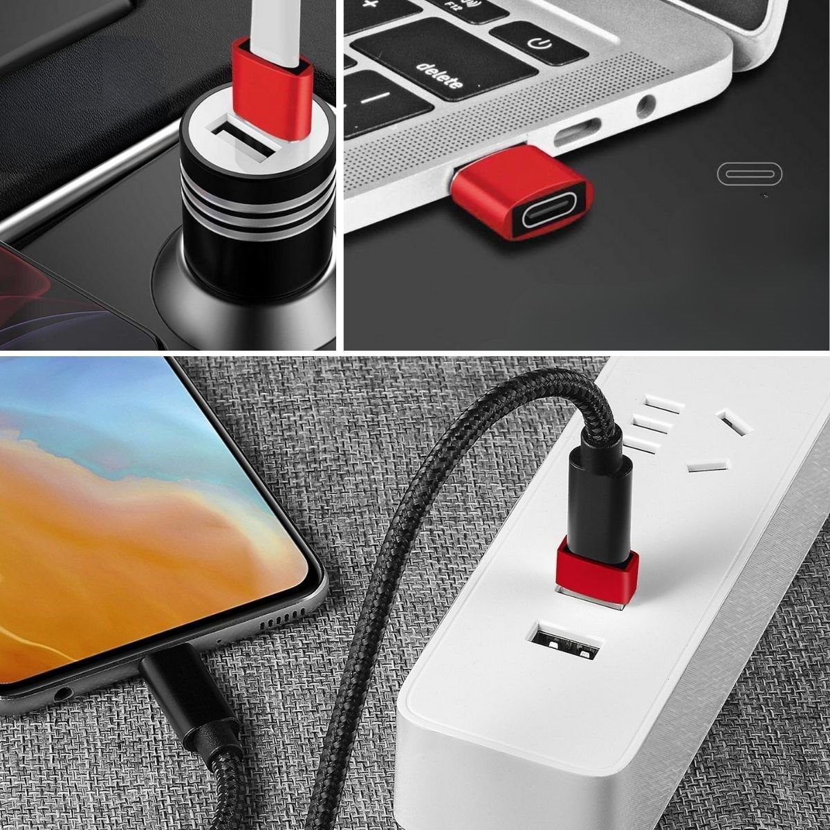 USB'den TYPE-C 'ye Dönüştürücü Adaptör Veri Aktarımı Sağlayıcı Şa
