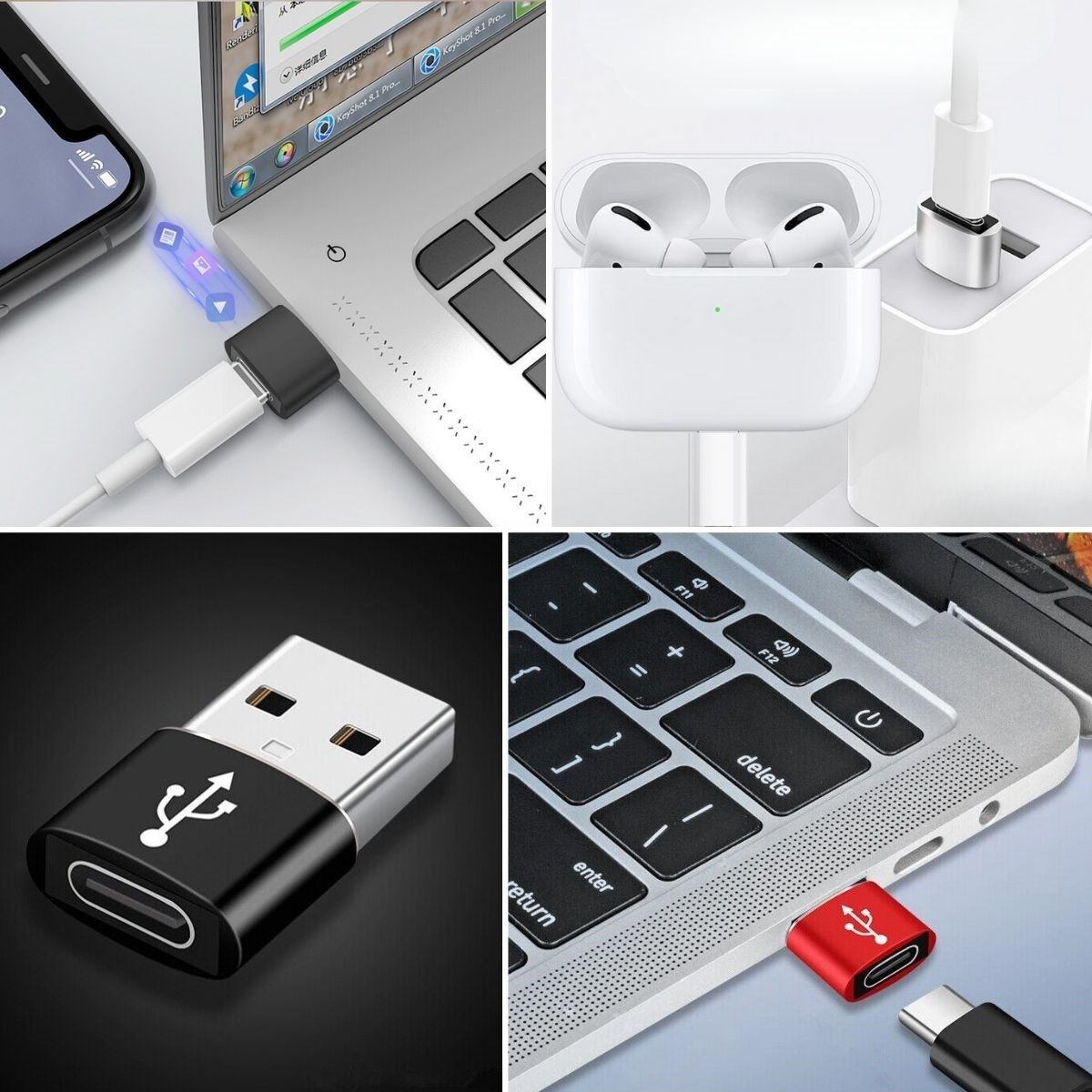USB'den TYPE-C 'ye Dönüştürücü Adaptör Veri Aktarımı Sağlayıcı Şa