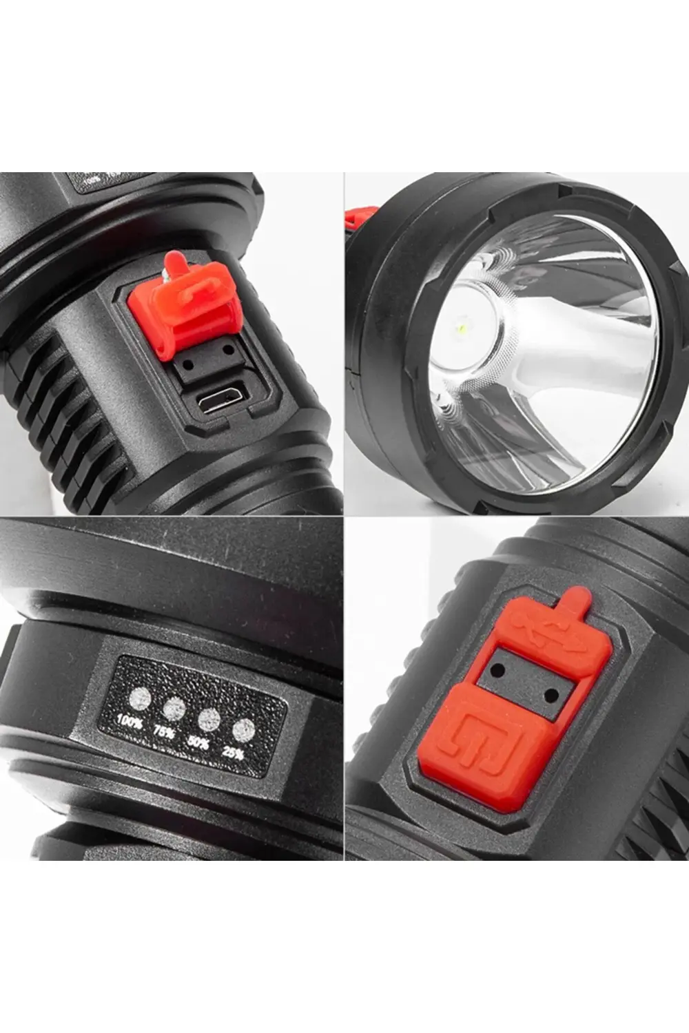 USBLİ 3 MODLU ŞARJLI EL FENERİ HY-789 (4619)