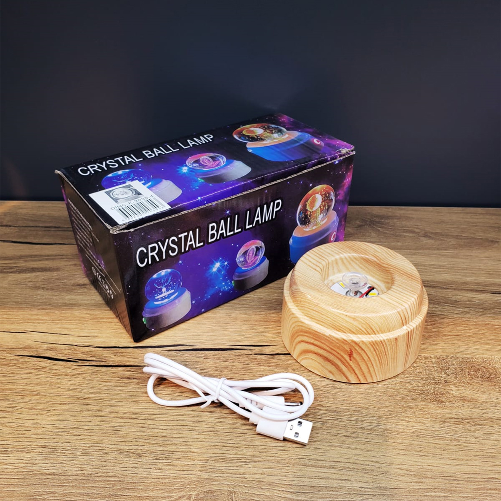 Usb'li Dönen Cam Küre Kalp Gül