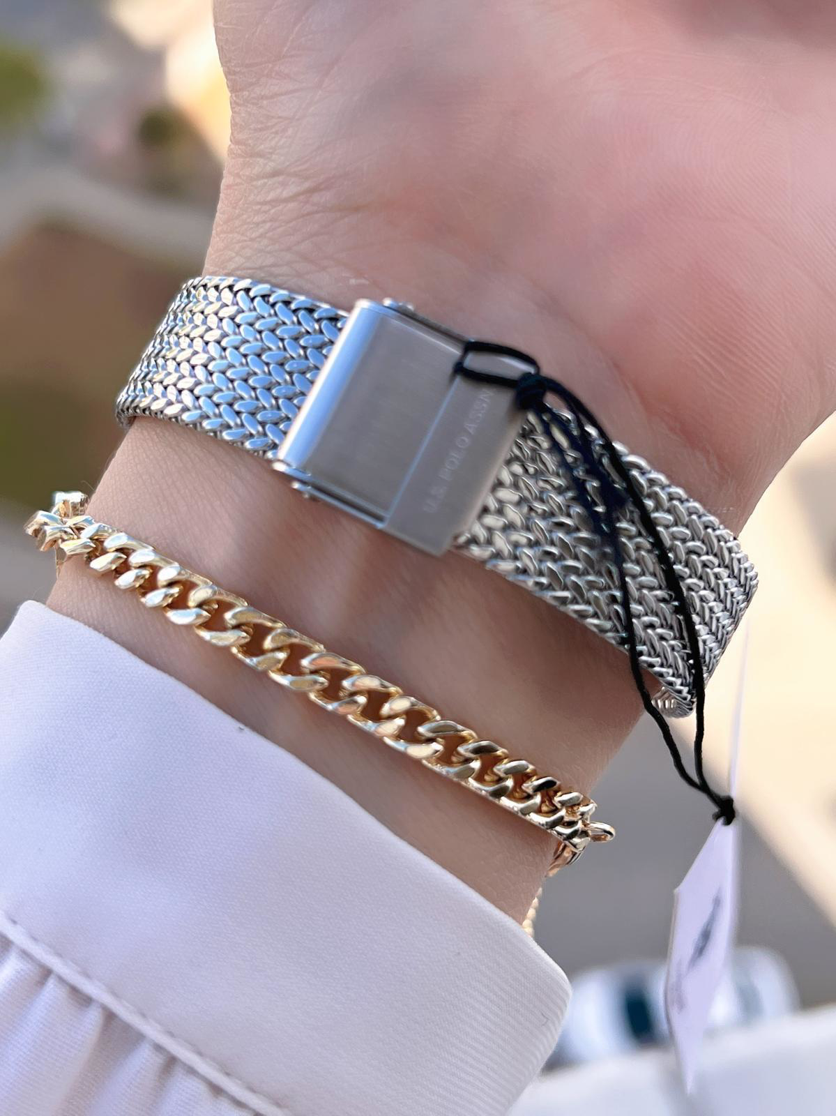 U.S.POLO ASSN Çelik Kordon 3 Atm Suya Dayanıklı Kadın Kol Saati+B