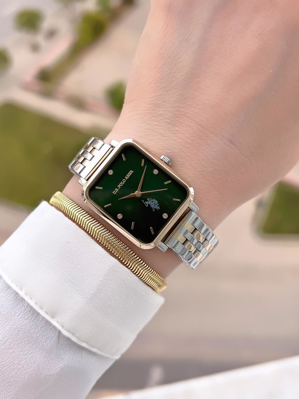 U.S.POLO ASSN Çelik Kordon 3 Atm Suya Dayanıklı Kadın Kol Saati+B