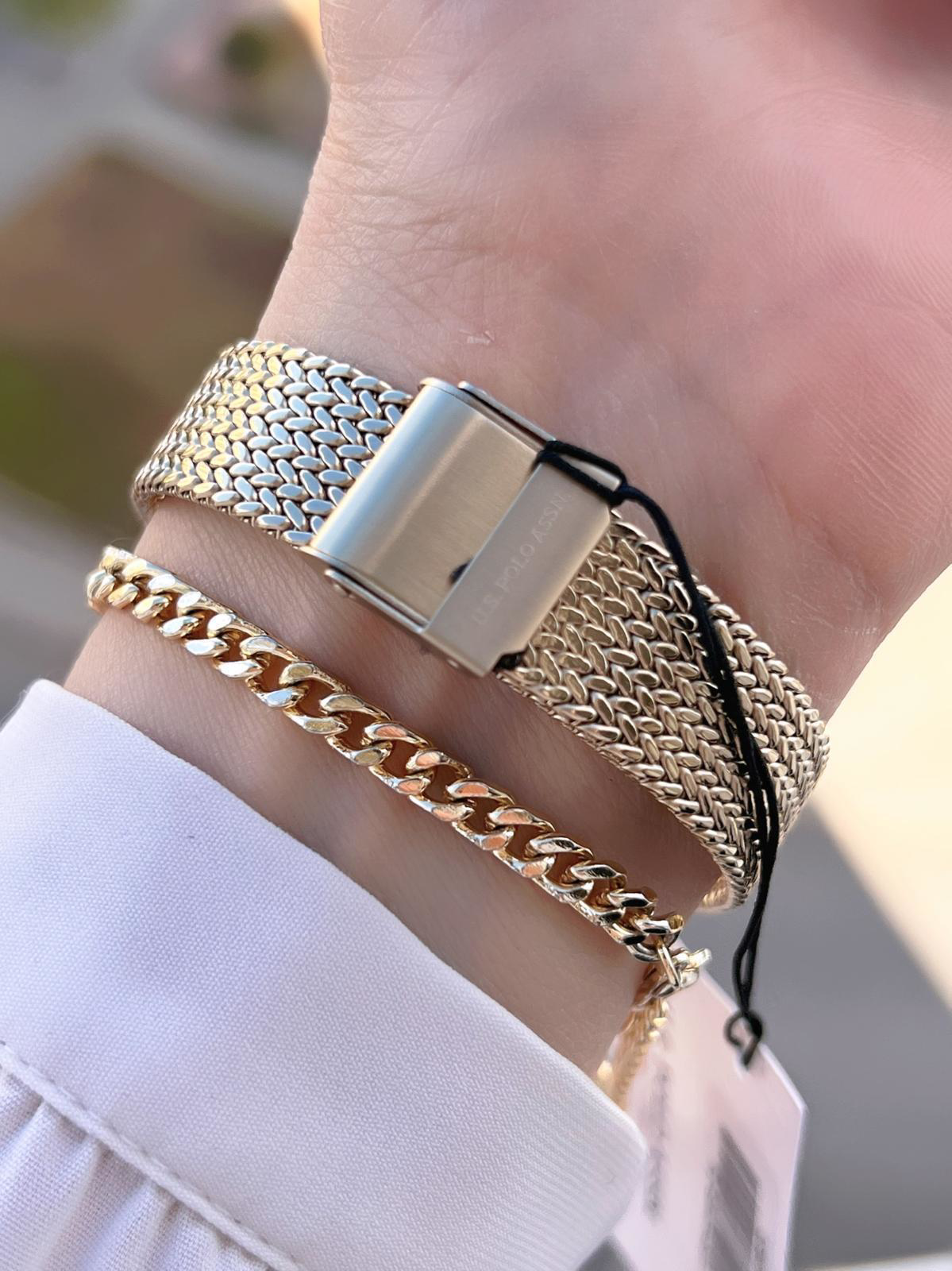 U.S.POLO ASSN Çelik Kordon 3 Atm Suya Dayanıklı Kadın Kol Saati+B