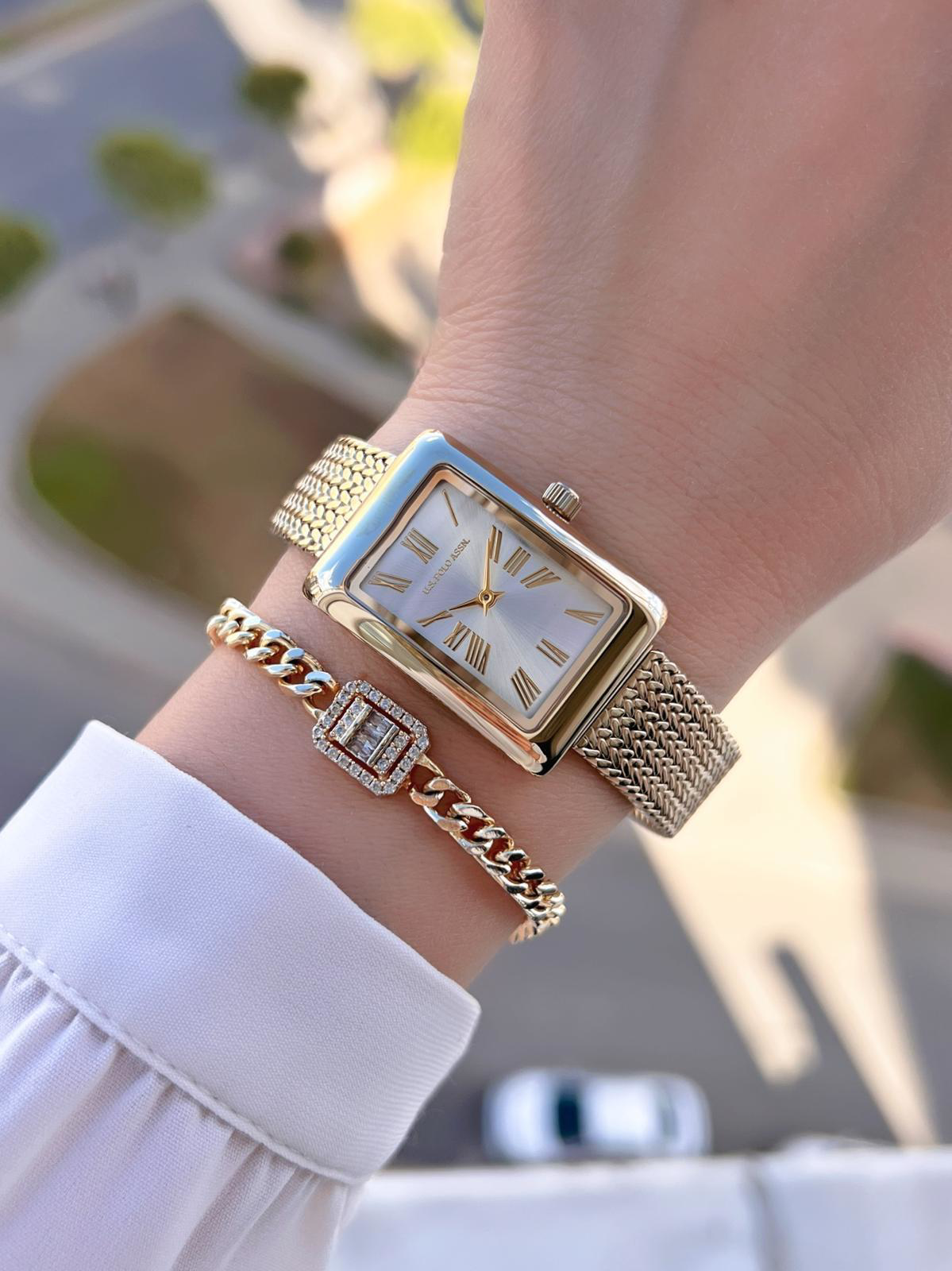 U.S.POLO ASSN Çelik Kordon 3 Atm Suya Dayanıklı Kadın Kol Saati+B