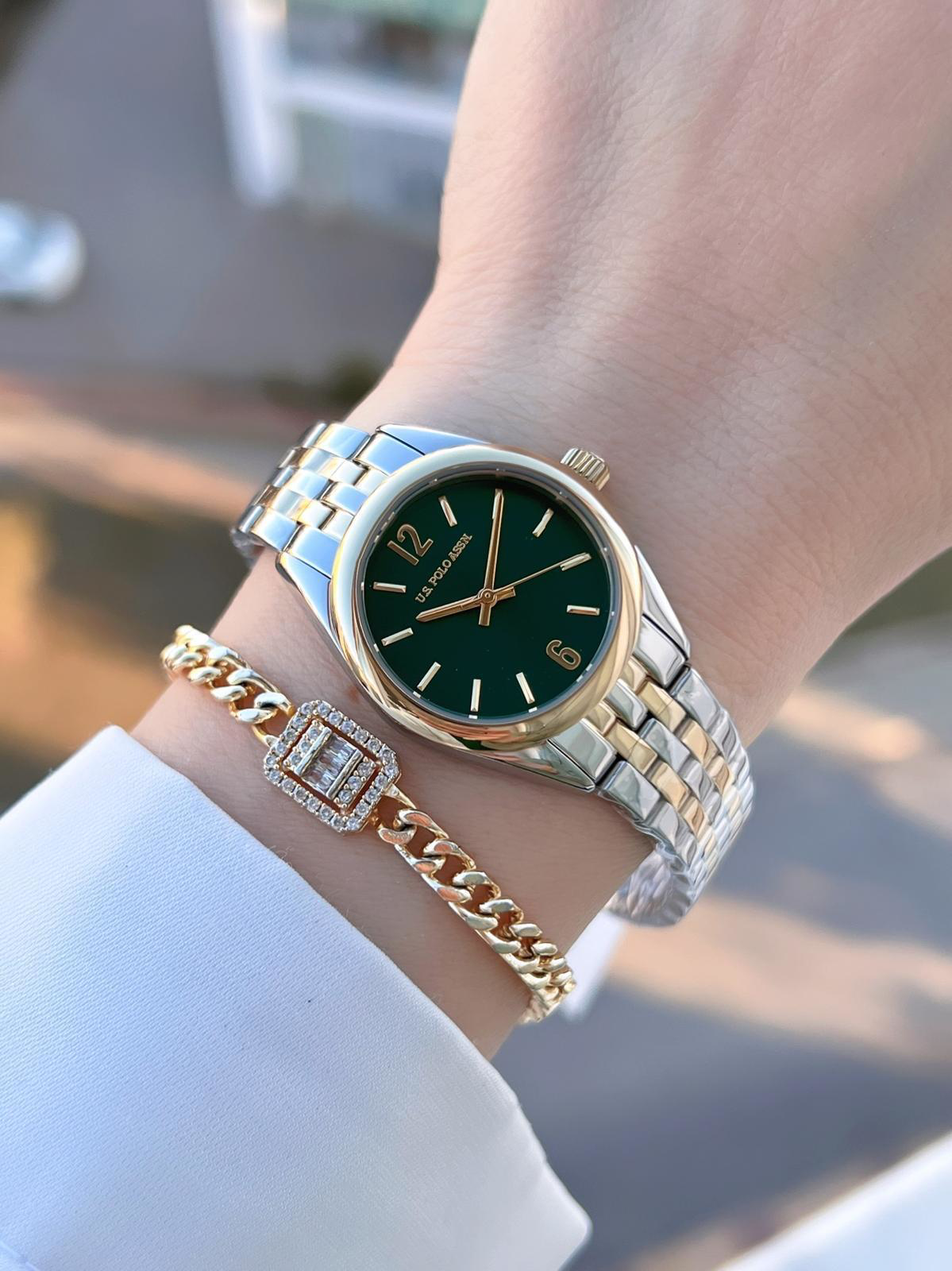 U.S. Polo Assn. U.S.Polo Assn Çelik Kordon 5 Atm Suya Dayanikli Kadin Kol Saati+B