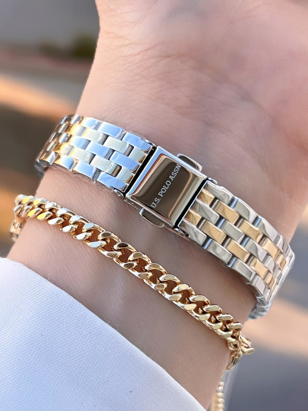 U.S. Polo Assn. U.S.Polo Assn Çelik Kordon 5 Atm Suya Dayanikli Kadin Kol Saati+B