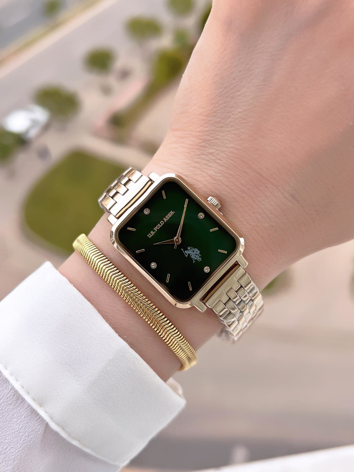 U.S.POLO ASSN Çelik Kordon 3 Atm Suya Dayanıklı Kadın Kol Saati+B