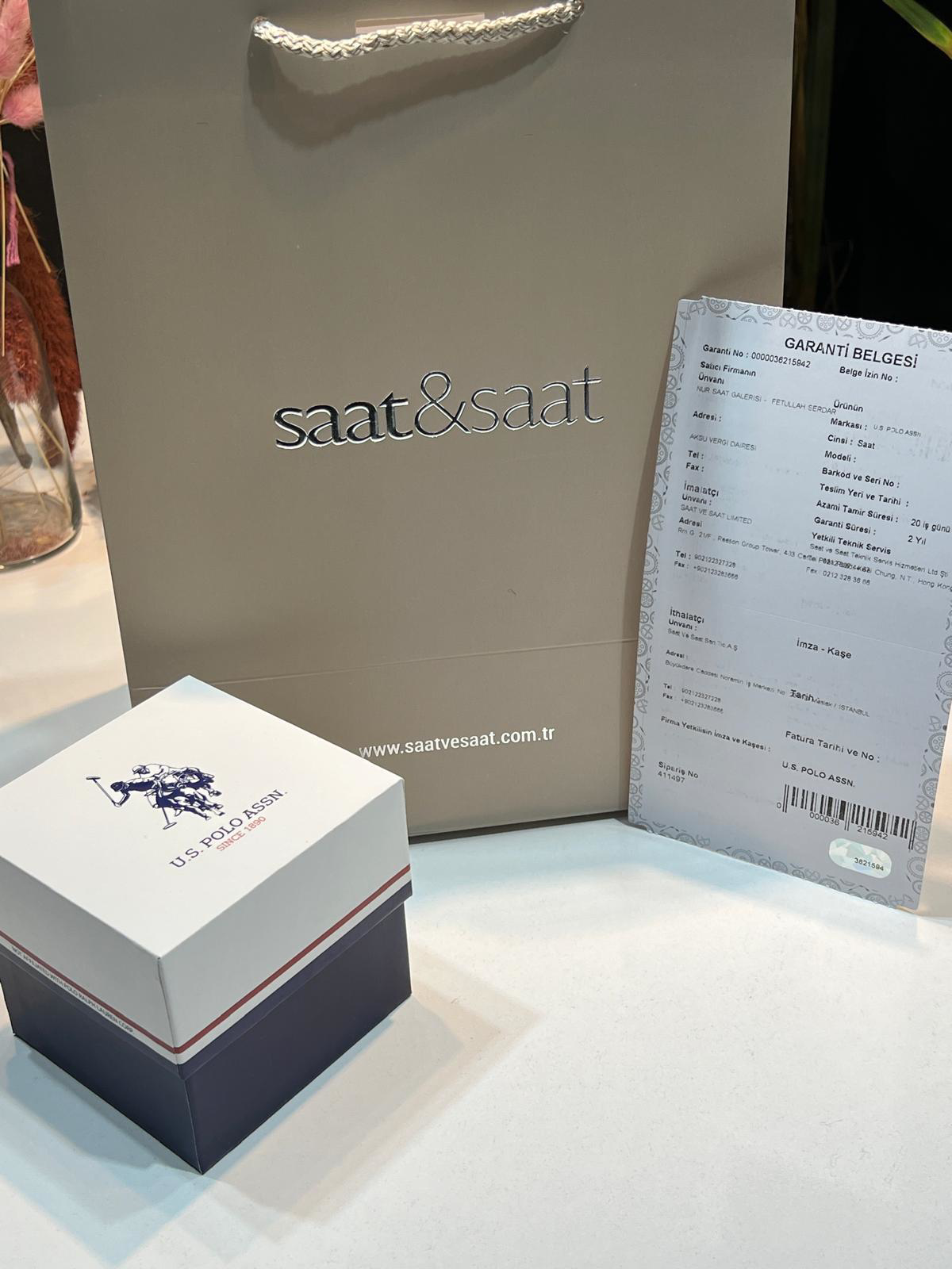 U.S.Polo Assn Çelik Kasa Ve Kordon 2 Yıl Garantili 5 Atm Suya Day